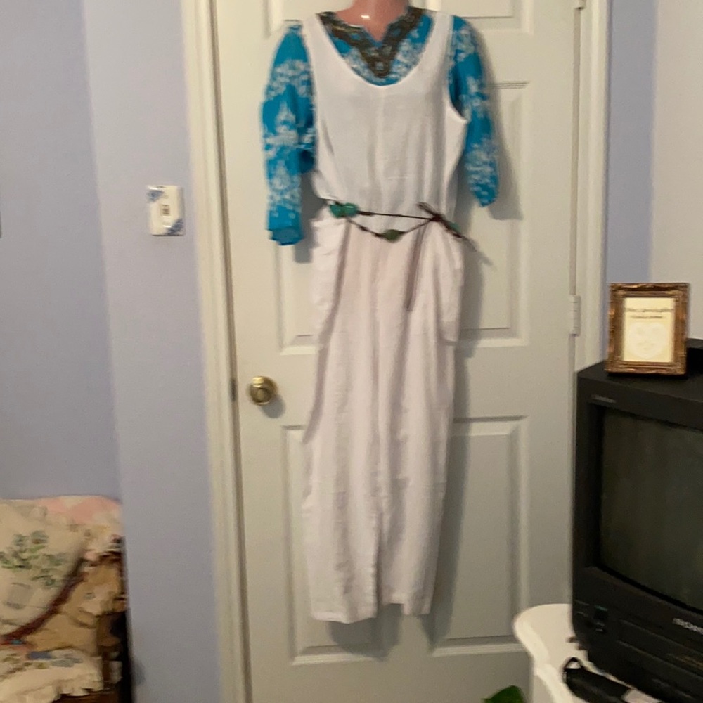 White jumpsuit, M,100% cotton